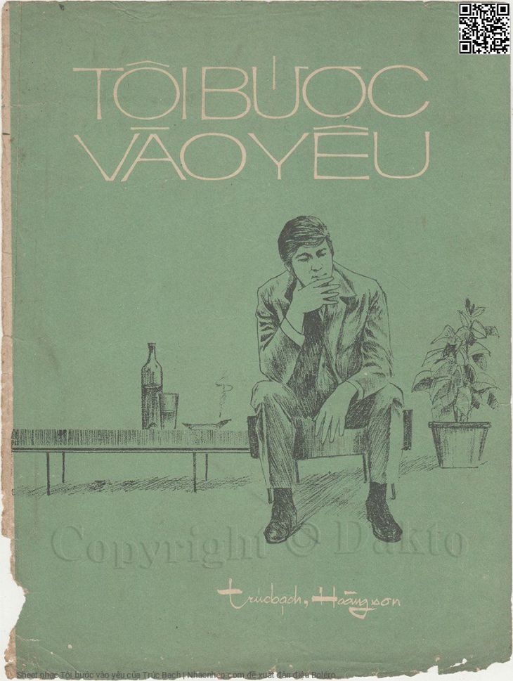 Page 1 of the piano sheet music PDF – Tôi bước vào yêu by Trúc Bạch