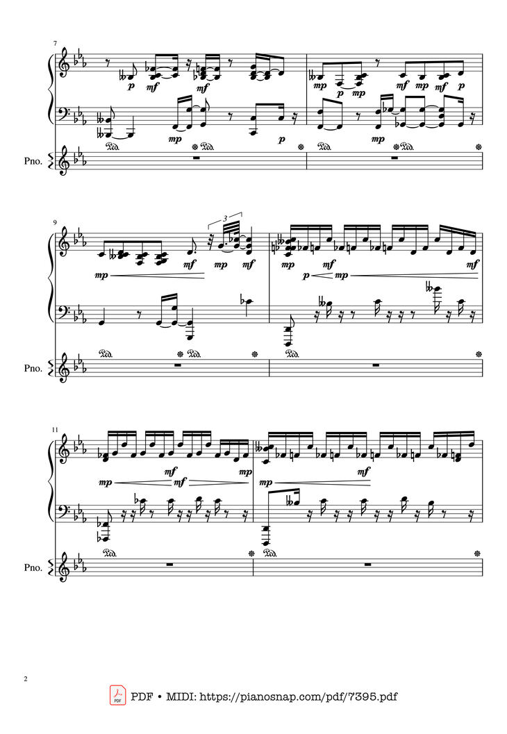 Page 2 of the piano sheet music PDF – Lần cuối Piano đệm hát by Ngọt Band