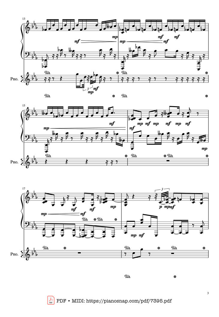 Page 3 of the piano sheet music PDF – Lần cuối Piano đệm hát by Ngọt Band