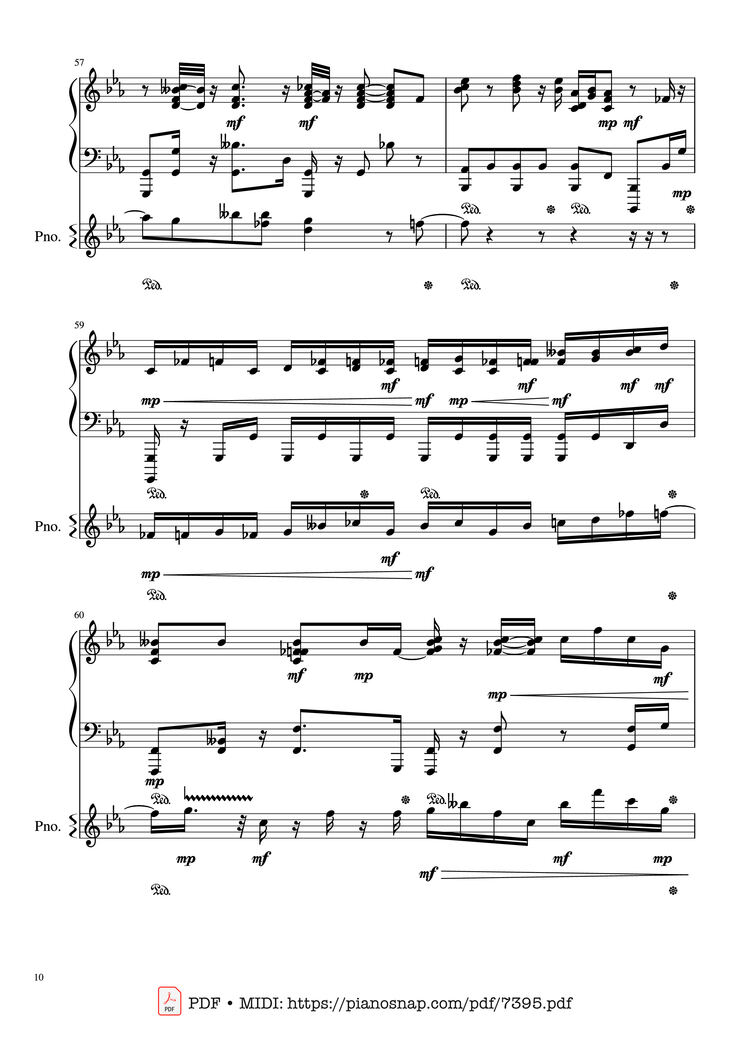 Page 10 of the piano sheet music PDF – Lần cuối Piano đệm hát by Ngọt Band