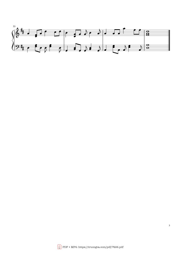 Page 3 of the piano sheet music PDF – Feliz Navidad Piano Solo by José Feliciano