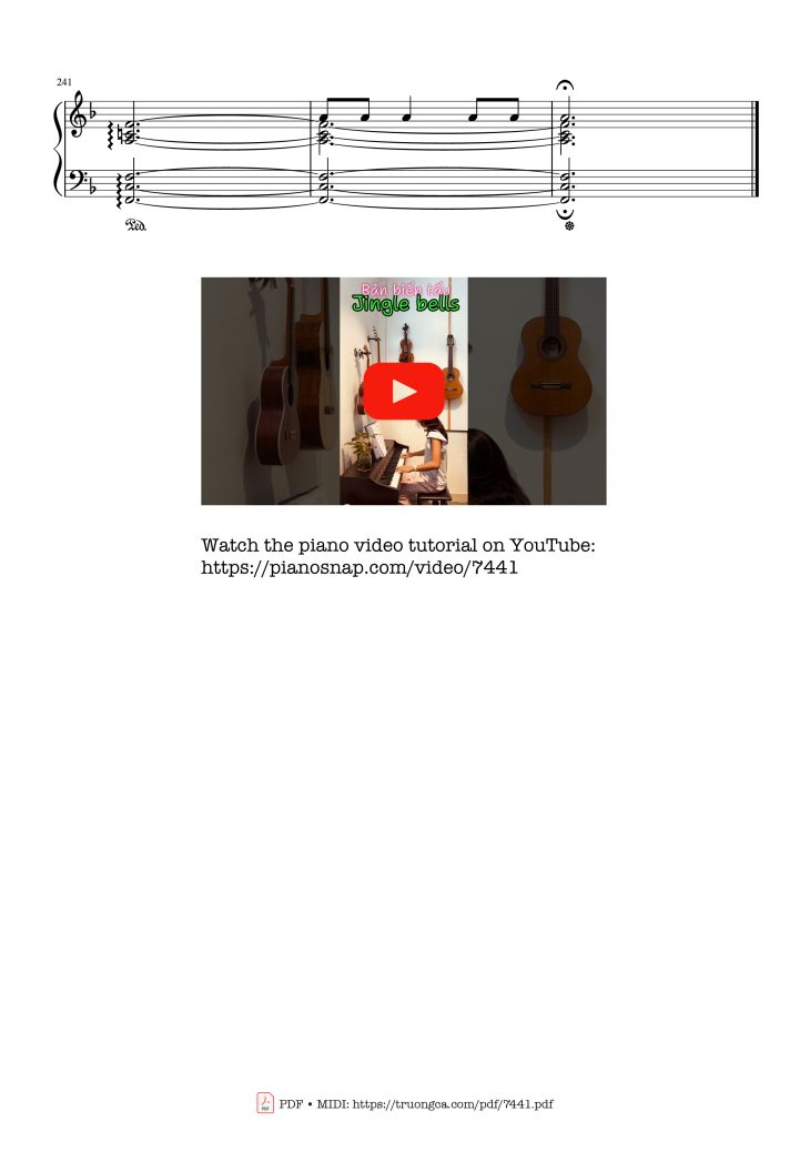 Page 9 of the piano sheet music PDF – Jingle Bells Variations Piano by Nhạc Ngoại