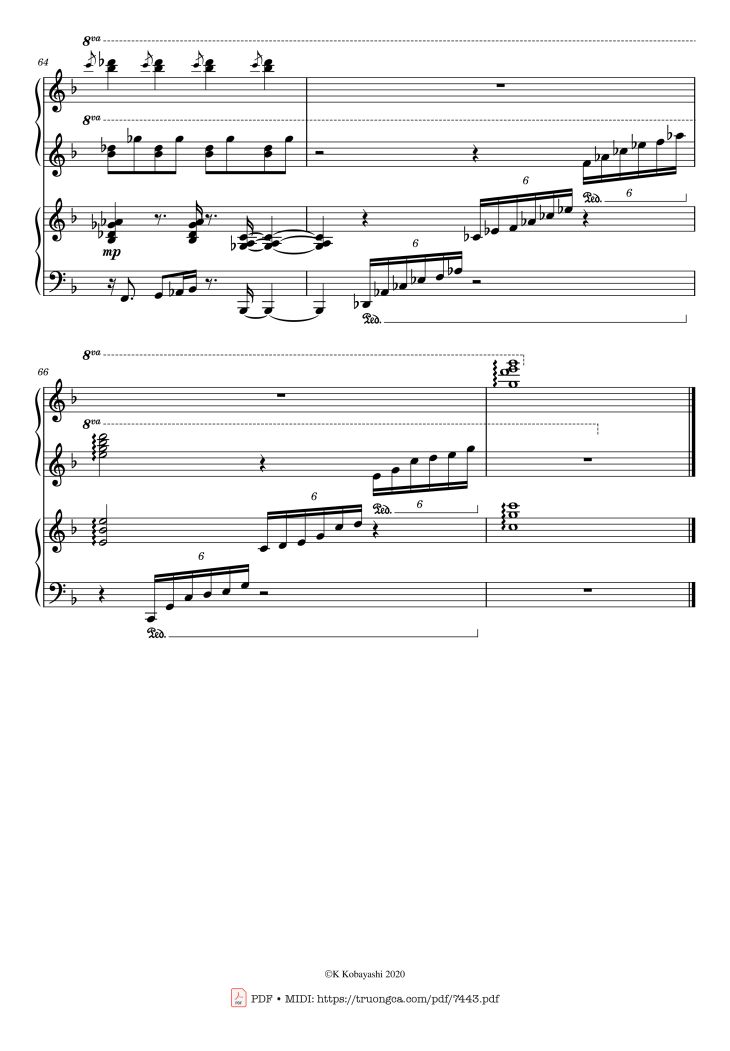 Page 11 of the piano sheet music PDF Piano – Jingle Bells Piano 4 hands by James Pierpont
