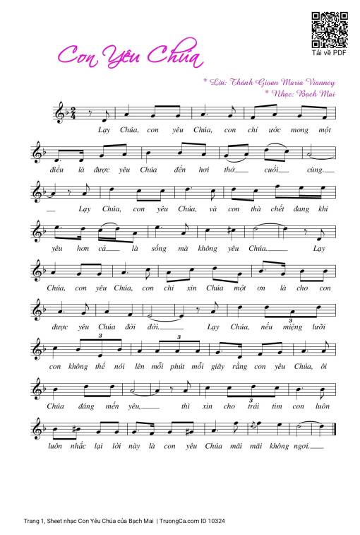 Con Yêu Chúa - Bạch Mai