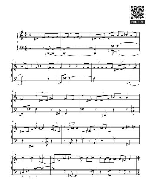 Sheet Music PDF for Hào Quang Sheet Piano