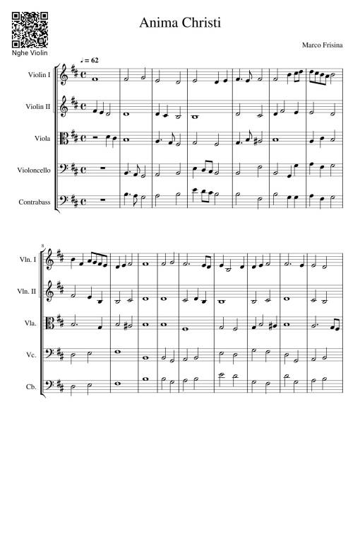 Anima Christi Sheet Violin