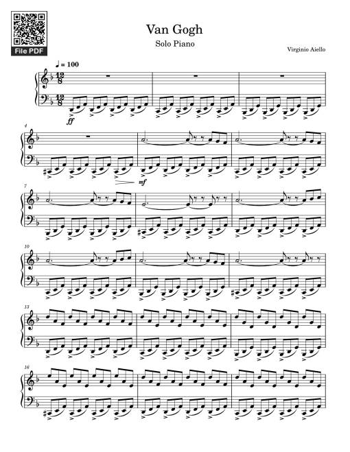 Sheet Music PDF for Van Gogh Sheet Piano