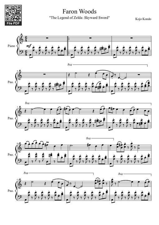 Faron Woods Sheet Piano