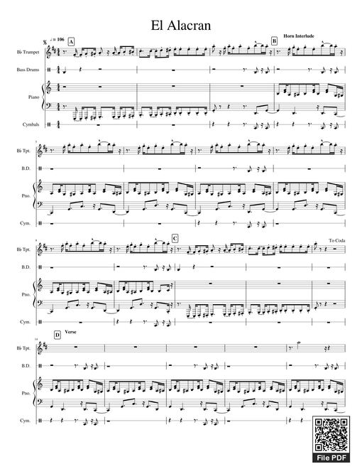 El Alacran Sheet Piano