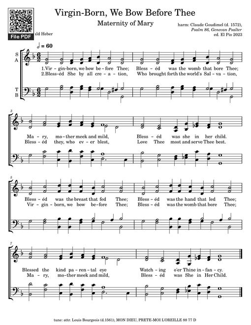 Virgin-Born, We Bow Before Thee