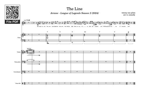 Sheet Music PDF for The Line Piano - Twenty One Pilots