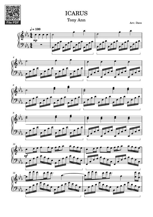 ICARUS Piano - Arr.: Dave
