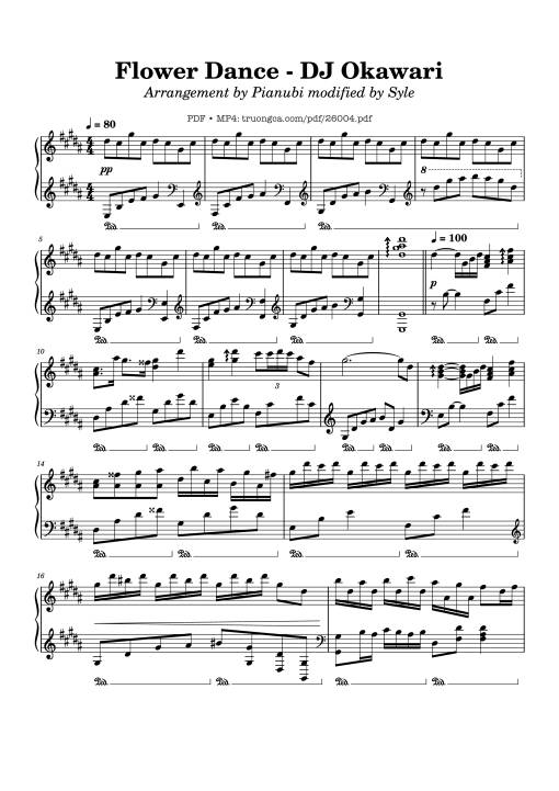 Flower Dance - DJ Okawari Piano