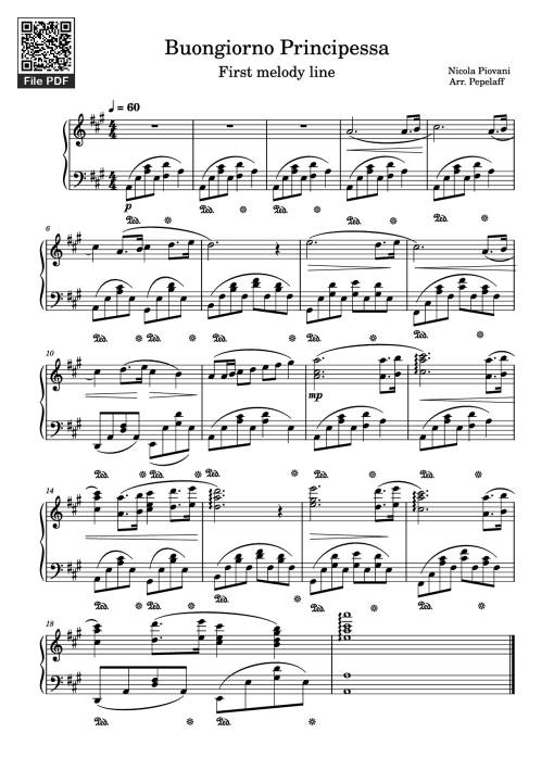 Buongiorno Principessa Piano