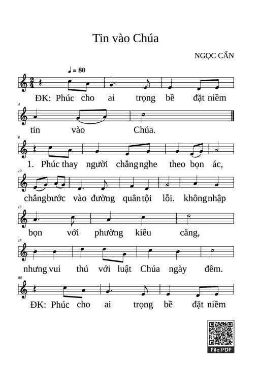 Tin vào Chúa Piano