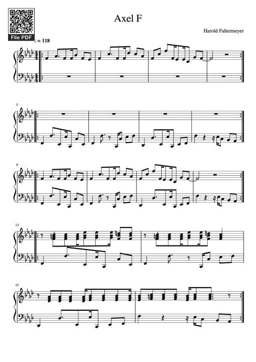 Axel F Piano - Harold Faltermeyer