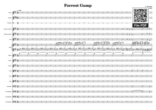 Sheet Music PDF for Forrest Gump Piano