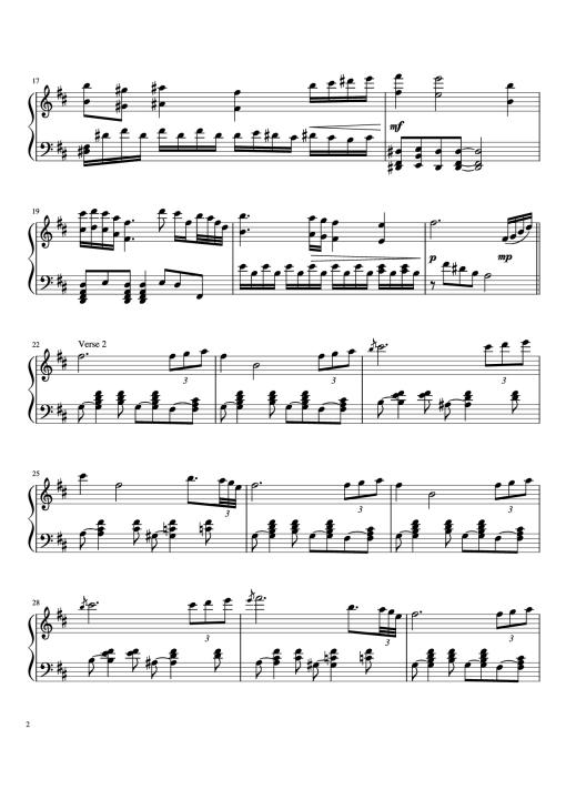 Page 2 of the piano sheet music PDF Piano – Congratulations (feat. Bilal) Piano by Ethan West