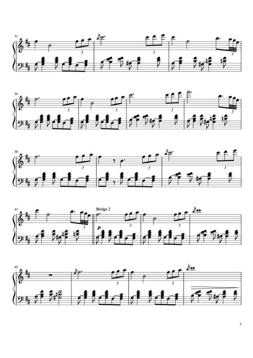 Page 3 of the piano sheet music PDF Piano – Congratulations (feat. Bilal) Piano by Ethan West