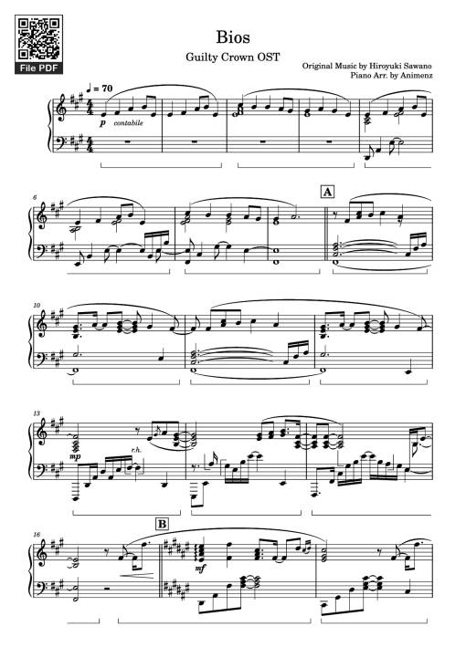 Bios Piano - Original Music By Hiroyuki Sawano