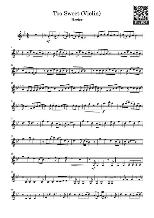 Too Sweet (Violin) - Composer / Arranger