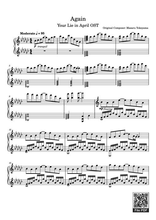 Again Piano - Original Composer: Masaru Yokoyama