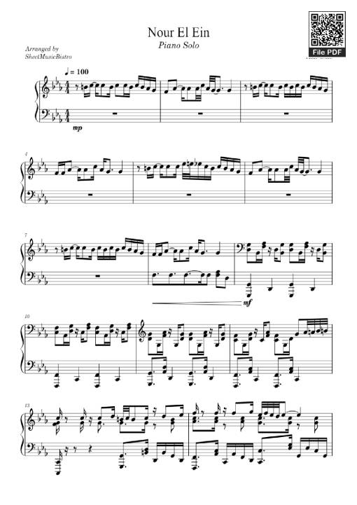 Nour El Ein Piano - Amr Diab