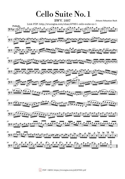 Bach Cello Suite No. 1