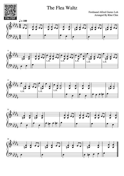 Sheet Music PDF for The Flea Waltz Piano