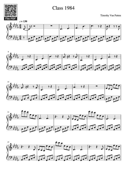 Class 1984 Piano - Timothy Van Patten
