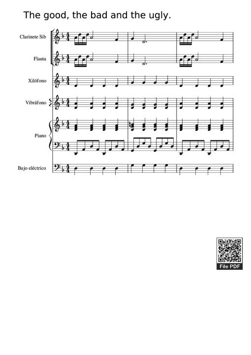 Sheet Music PDF for The good, the bad and the ugly. Piano