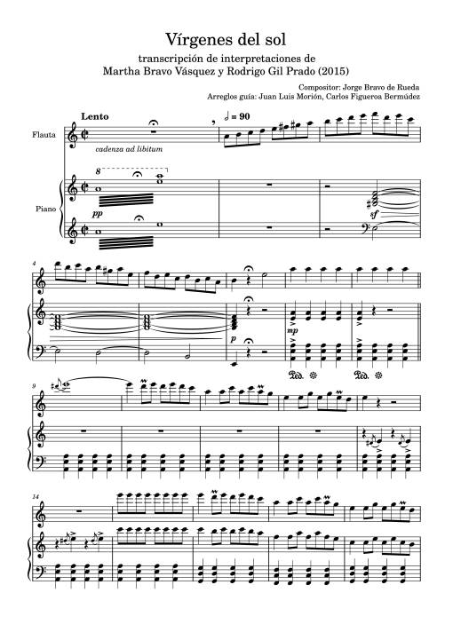 Sheet Music PDF for Vírgenes del sol Piano