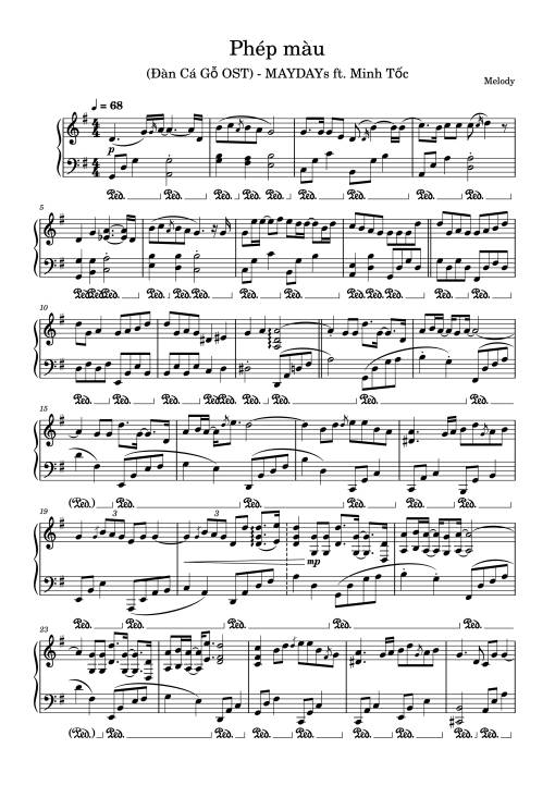 Sheet Music PDF for Phép màu Piano Melody