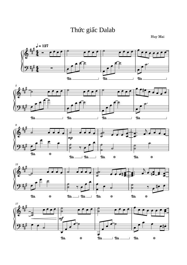 Sheet Music PDF for Thức giấc (Tone gốc) Piano