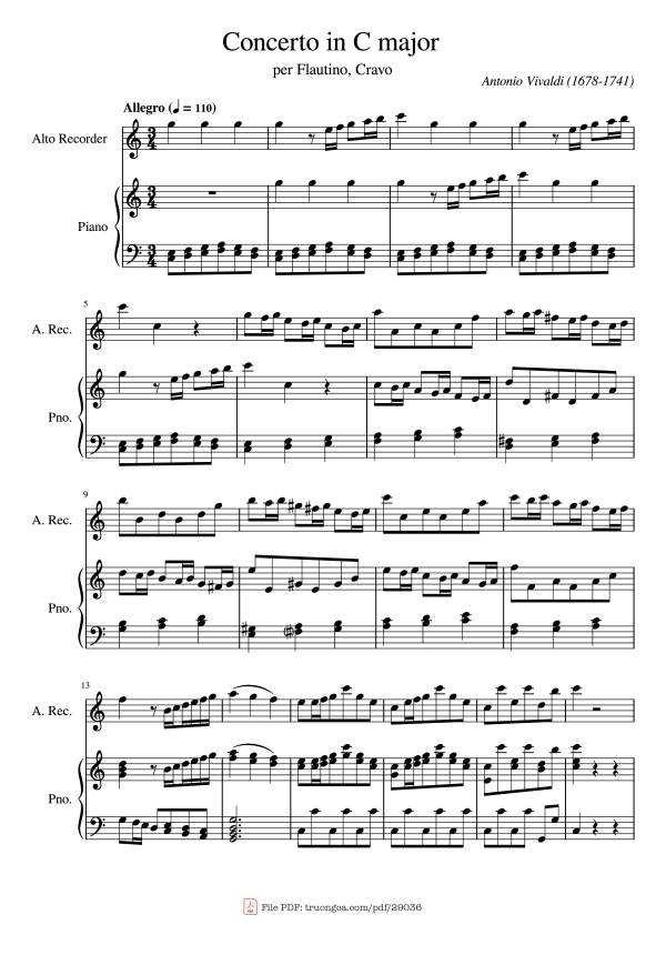 Concerto in C major Piano