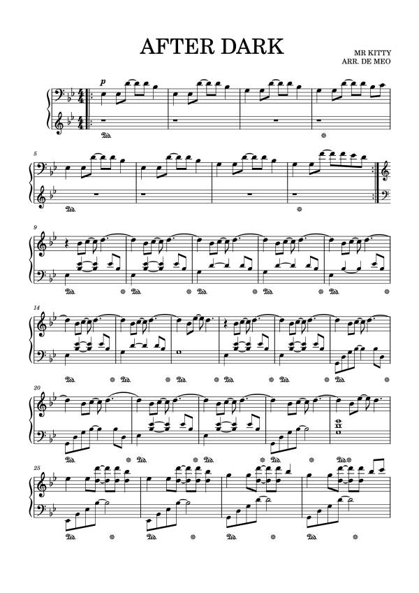 Sheet Music PDF for After Dark Piano