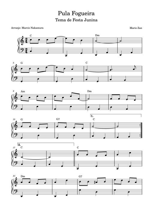 Pula Fogueira Piano - Mario Zan