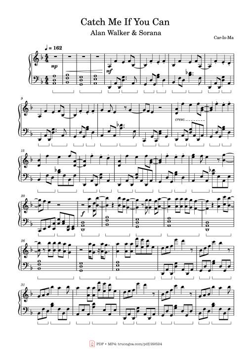 Sheet Music PDF for Catch Me If You Can Piano