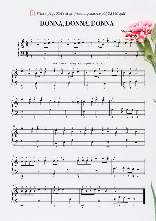 Donna, donna, donna Piano for Kid