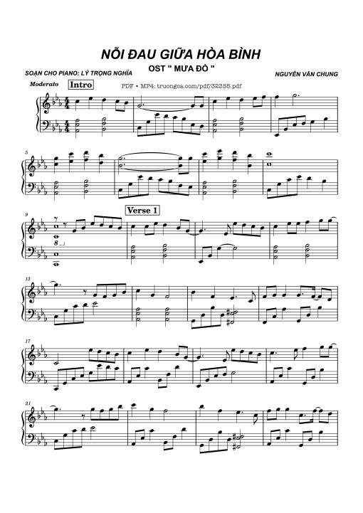 Nỗi Đau Giữa Hoà Bình Piano