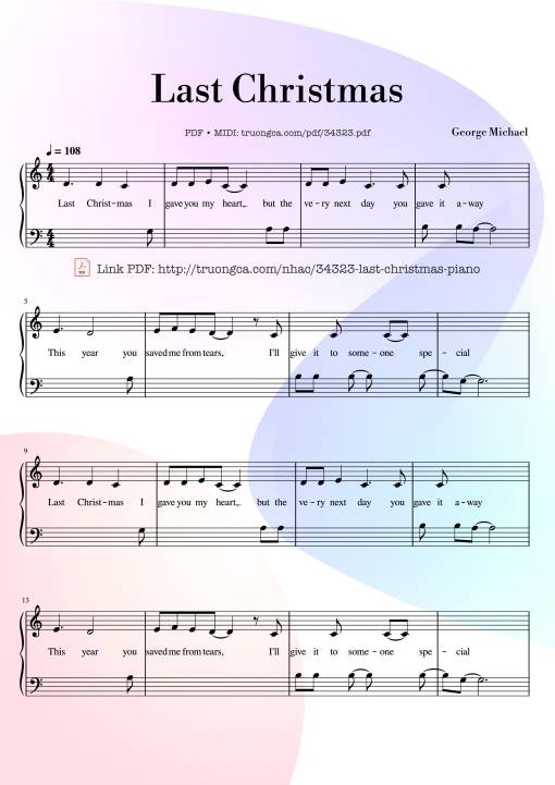 Last Christmas Piano