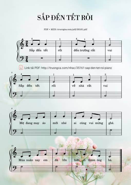 Sắp đến tết rồi Piano EASY