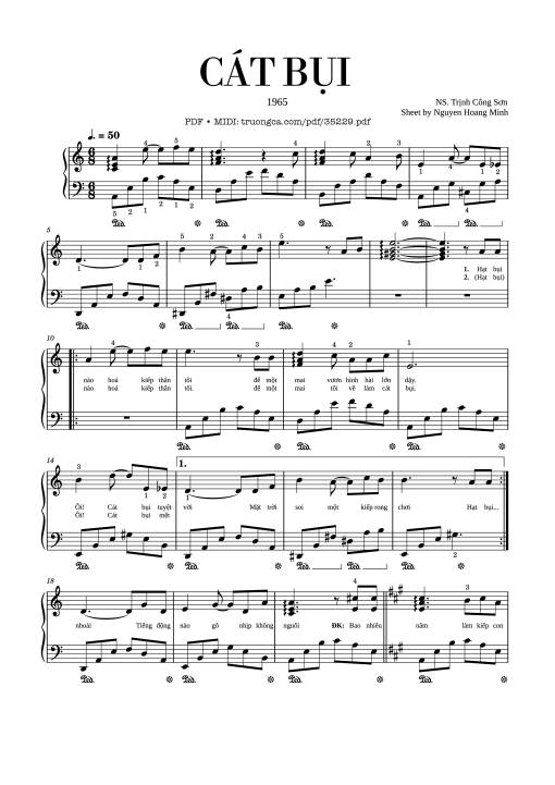 Cát bụi Piano - Trịnh Công Sơn