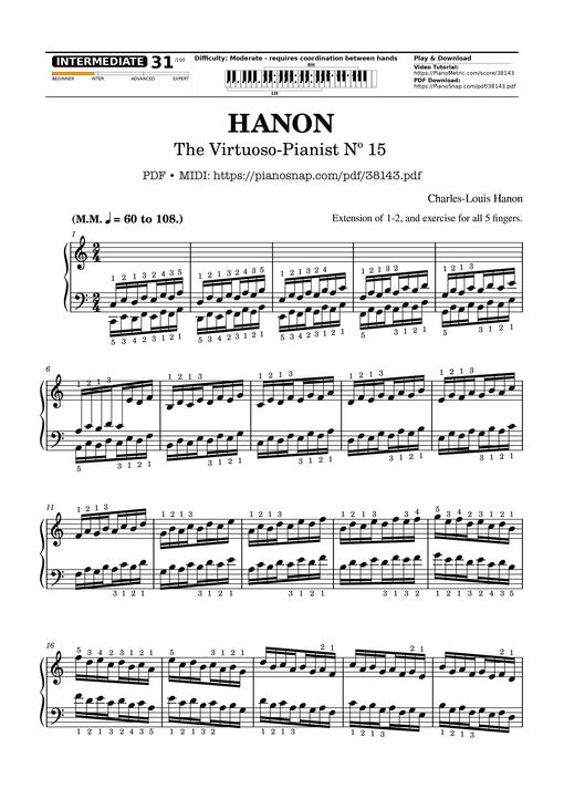 Hanon - The Virtuoso Pianist No. 15
