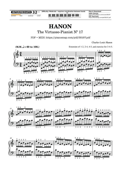 Hanon - The Virtuoso Pianist No. 17