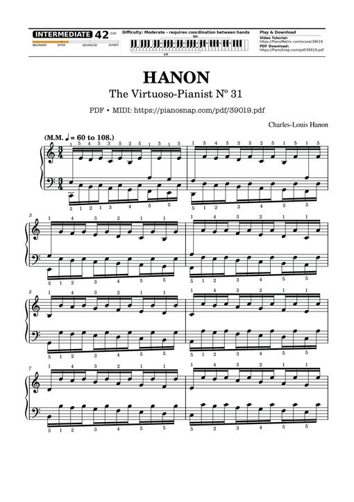 Hanon - The Virtuoso Pianist No. 31