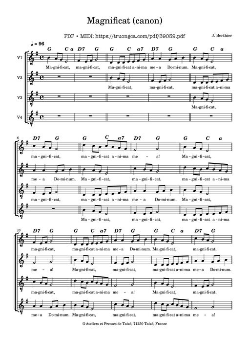 Magnificat (canon) - Taizé
