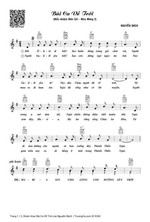 Bài Ca Về Trời - Nguyễn Bách