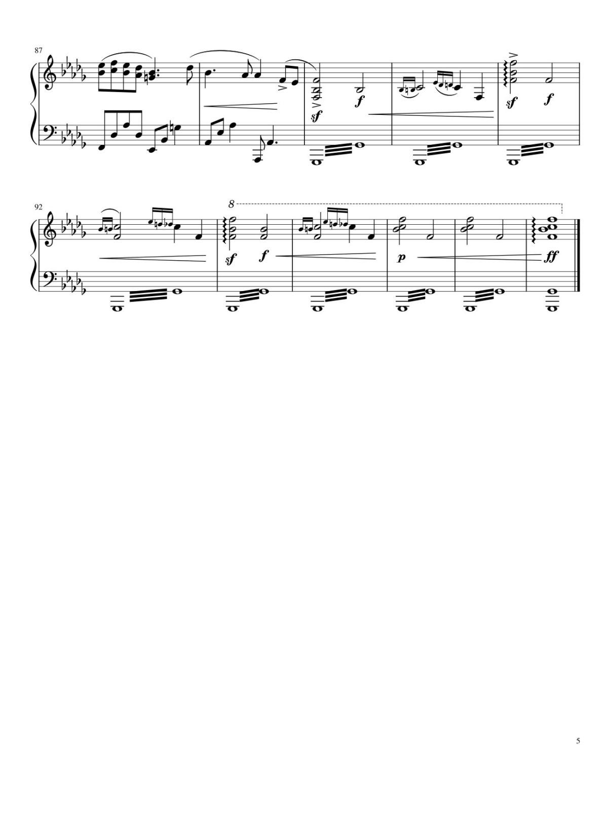 Page 5 of the piano sheet music PDF – Merry Christmas, Mr. Lawrence Sheet Piano by Ryuichi Sakamoto
