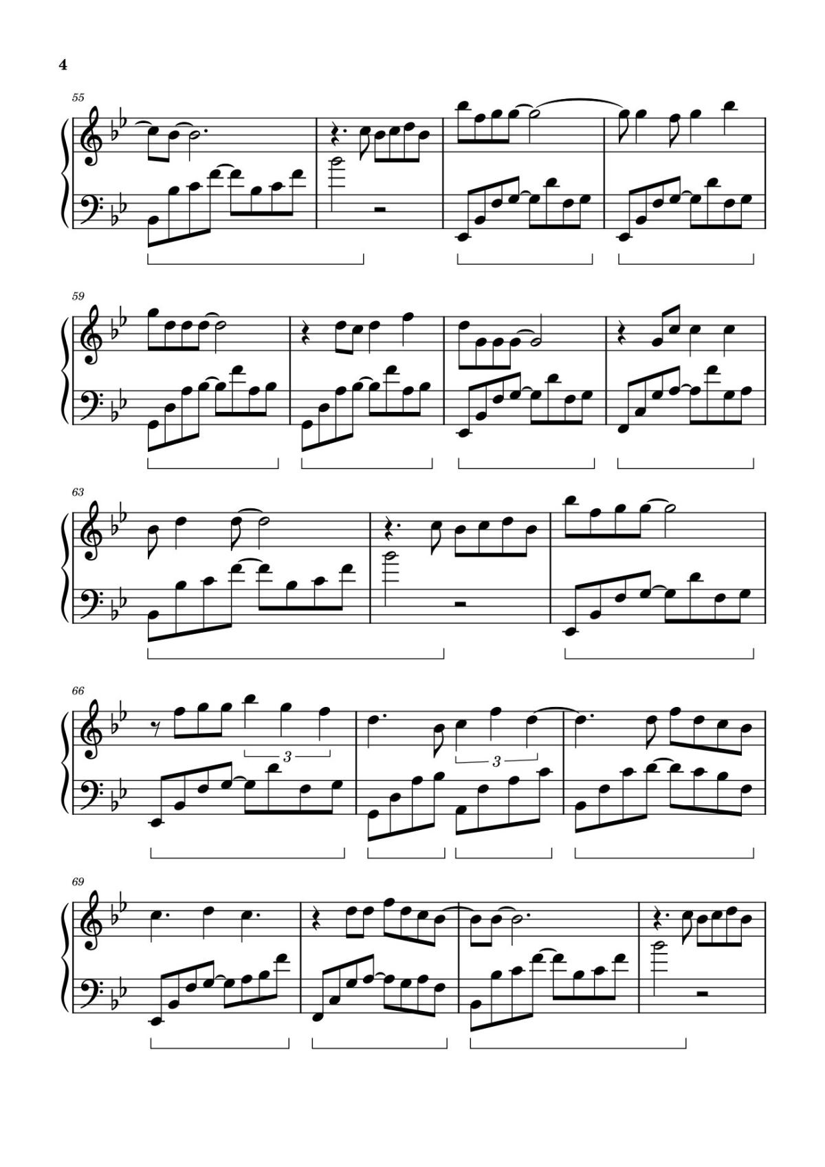 Page 4 of the piano sheet music PDF – Hẹn ước từ hư vô Sheet Piano by Phan Mạnh Quỳnh